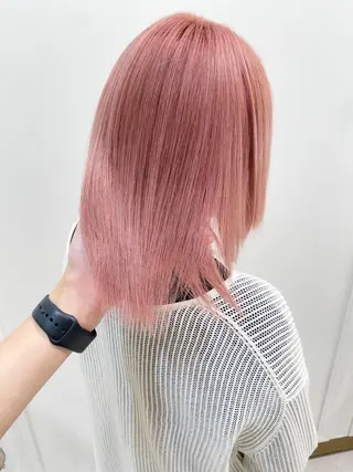 セミロング ハイトーンカラー🌈 メンズパーマ鈴木康平のヘアスタイル