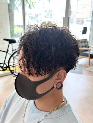 ショート パーマ メンズ うねり・パサつき改善 山本翔大✨️のヘアスタイル