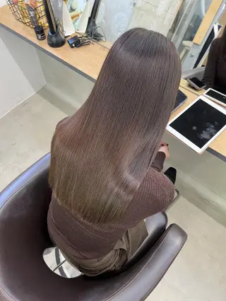 ロング ヘアアレンジ パーマ カラー 【ヘアケア特化型】 newi天王寺のヘアスタイル