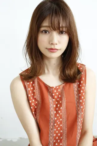 セミロング 韓国ヘア🕊村上 ののこ🕊のヘアスタイル