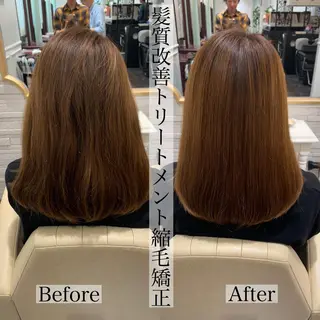 セミロング 韓国ヘア×髪質改善 ⭐️谷遼平⭐️のヘアスタイル