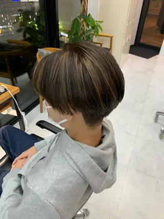 カラー メンズ 🌷ラベンダーピンク 顔まわり🌷ねいろのヘアスタイル