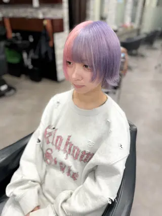 ショート カラー ハイトーンエクステ 🎩カズキ🎩のヘアスタイル