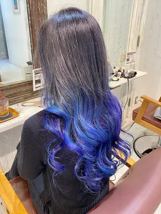セミロング カラー ブリーチ koheiのヘアスタイル