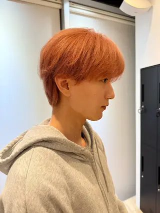 ショート カラー メンズ 須藤 優真 切りっぱなしボブのヘアスタイル