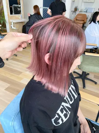 ミディアム ケアブリーチ 黒瀬有汰のヘアスタイル
