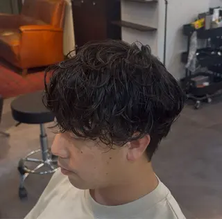 ショート カラー パーマ メンズ HRABRA ゆづきのヘアスタイル