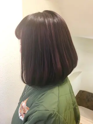 ミディアム カラー クボキ サヤのヘアスタイル
