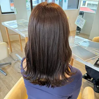 ミディアム カラー ヘアアレンジ 【韓国ヘア/透明感 カラー】makotoのヘアスタイル