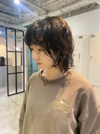 ミディアム カラー パーマ Hayashi Shioriのヘアスタイル