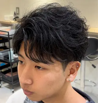 パーマ メンズ メンズパーマ美容師 りゅうせいのヘアスタイル