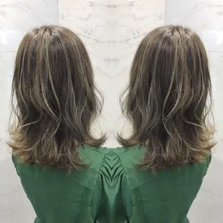 ミディアム カラー 重政 和樹のヘアスタイル