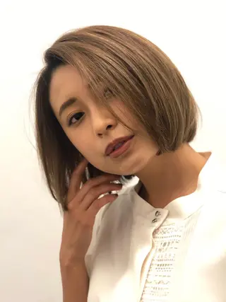 ショート カラー 似合わせ/小顔カット 🔷山方直也のヘアスタイル