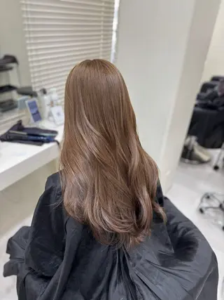ロング カラー 🤎モテ髪＆透明感 ミルクティー🥣🤎のヘアスタイル