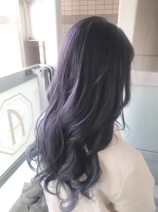 ロング カラー 岩谷/ブリーチ 🪽透明感カラーのヘアスタイル
