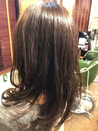 ロング カラー パーマ 長谷川 薫のヘアスタイル