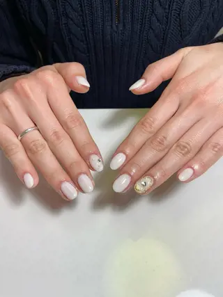 ネイル By moonネイル 🌷ワンホン/韓国風のネイルデザイン