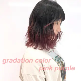 ミディアム カラー 相川 愛実のヘアスタイル