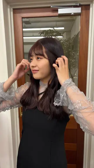 セミロング カラー ミディアムレイヤー/ 艶カラー🎀　emiのヘアスタイル