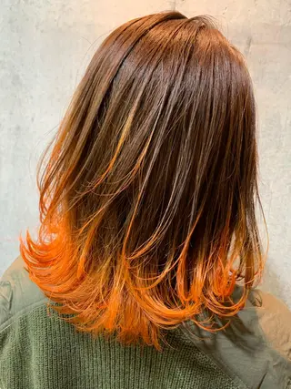 セミロング カラー 天野 開のヘアスタイル