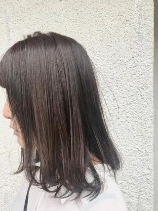 ミディアム カラー ニュアンスパーマ/ レイヤー/茶屋町のヘアスタイル