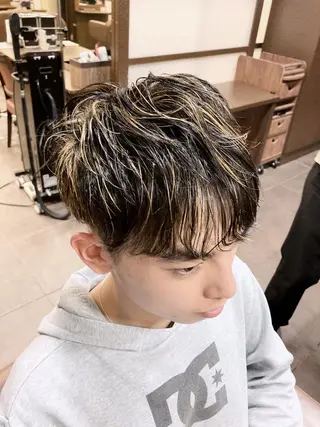 カラー パーマ メンズ 🌟東銀座マンツーマ ン🌟タカナシのヘアスタイル