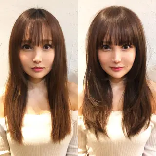 ロング 髪質改善縮毛矯正 専門店のヘアスタイル