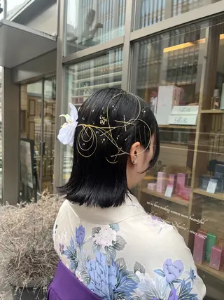 ヘアアレンジ Miwa🦋渋谷/ 透明感カラー/セットのヘアスタイル
