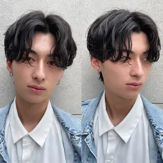 ショート カラー パーマ ヘアアレンジ メンズ 亀井隆汰/メンズ専門 パーマ特化美容師のヘアスタイル
