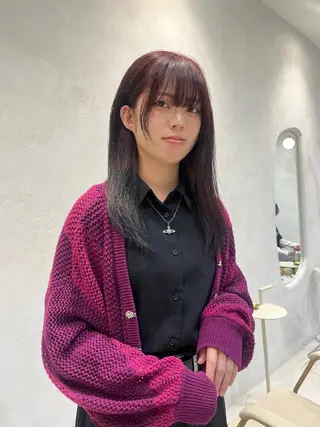 セミロング カラー ヘアアレンジ 姫路/飾磨 reika 🌛のヘアスタイル