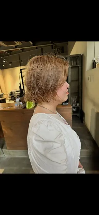 ショート パーマ 【ブリーチ髪質改善 パーマ】宮田浩章のヘアスタイル