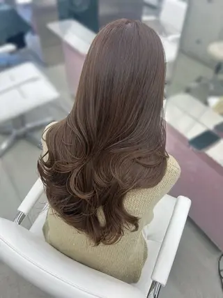 カラー minori🤎 ナチュラル韓国ヘアのヘアスタイル