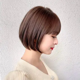 ショート りな💗垢抜け前髪/ レイヤー💗縮毛矯正のヘアスタイル