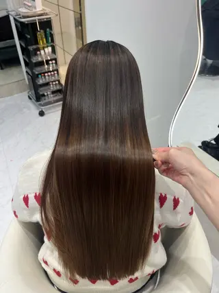 ロング カラー 𝑹𝒊𝒉𝒐🎀 名駅/大人韓国ヘアのヘアスタイル
