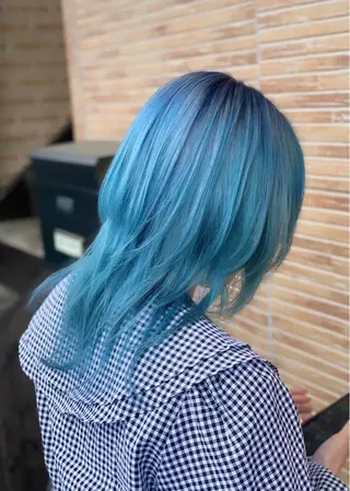 ロング メンズスタイル バレイヤージュ　齋藤のヘアスタイル