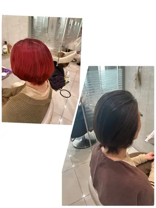 ミディアム 縮毛矯正&髪質改善 西野のヘアスタイル
