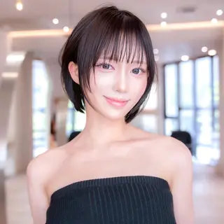 ミディアム カラー 田中航平/渋谷ボブ/ レイヤーボブのヘアスタイル