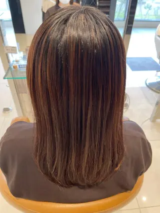 ミディアム EARTH  紫竹山 🦋本間未来🦋のヘアスタイル