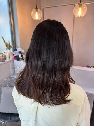 セミロング 💜髪質改善/ 艶カラー/ミナ🩷のヘアスタイル