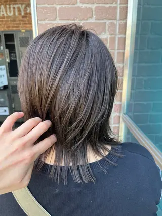 ミディアム カラー パーマ メンズ 久木原 ゆりのヘアスタイル