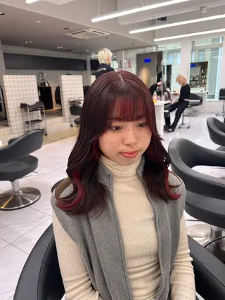 セミロング カラー 💖札幌カラー 指名No.1💖玲奈のヘアスタイル