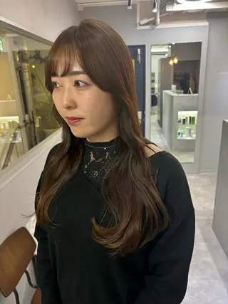 ロング カラー きよはらちさき🍑 柔らかカラー🌱🫧のヘアスタイル