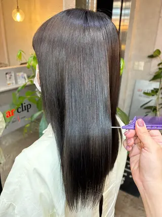 セミロング 💜髪質改善/ 艶カラー/ミナ🩷のヘアスタイル