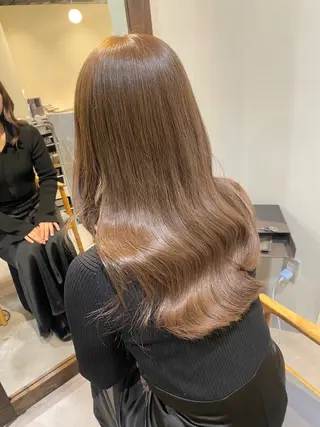 セミロング カラー 当日予約大歓迎💗 依田瑞希のヘアスタイル