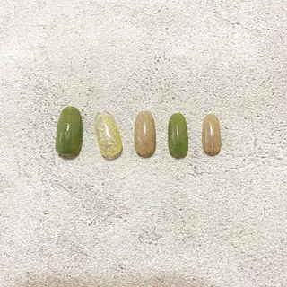ネイル ゴテゴテ💙ワンホン リオナのネイルデザイン