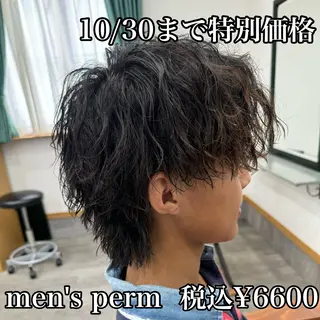 パーマ メンズ ＆tigre 佐藤秀太のヘアスタイル
