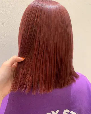 ミディアム カラー hub hair レイヤー/透明感のヘアスタイル