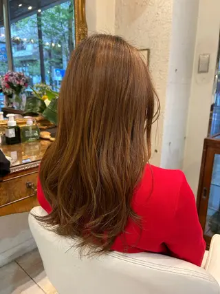 セミロング 立石 タテイシのヘアスタイル