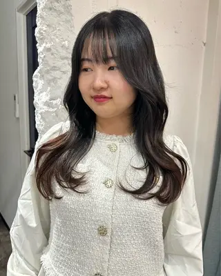 ロング 稲本麻衣 【韓国ヘア】のヘアスタイル