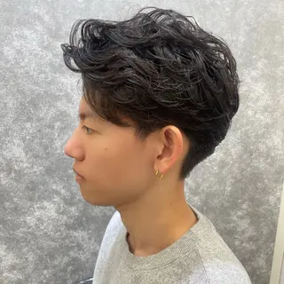 パーマ メンズ ダウンパーマ特化💎 ボブ・レイヤーりなのヘアスタイル